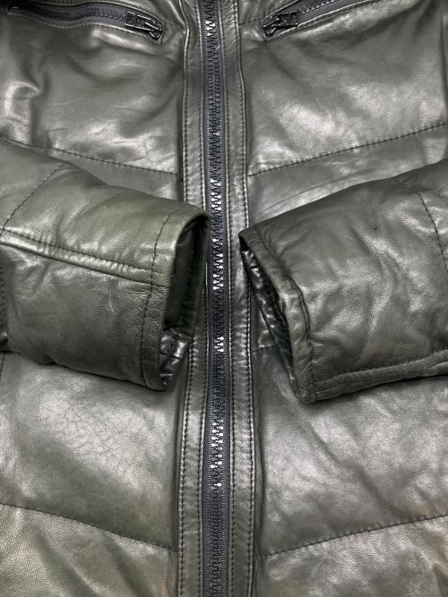 AZ by junhashimoto（エーゼイ バイ ジュンハシモト）AZ by junhashimoto (エーゼイ バイ ジュンハシモト) レザーダウンジャケット ブラック サイズ:Sの古着・服飾アイテム