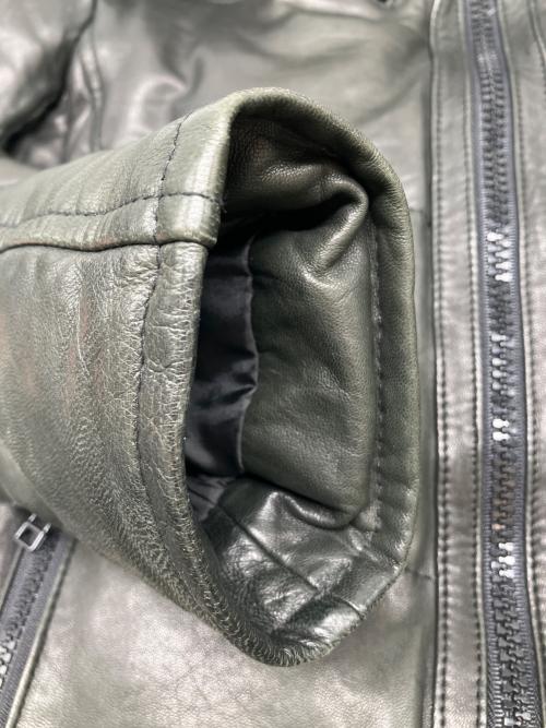 AZ by junhashimoto（エーゼイ バイ ジュンハシモト）AZ by junhashimoto (エーゼイ バイ ジュンハシモト) レザーダウンジャケット ブラック サイズ:Sの古着・服飾アイテム