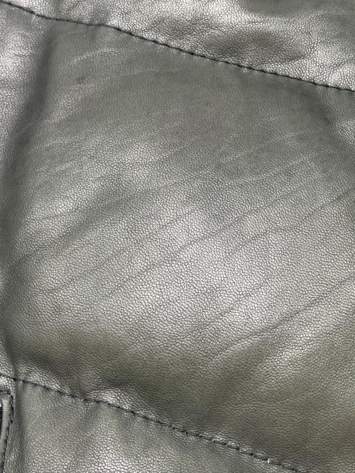 AZ by junhashimoto（エーゼイ バイ ジュンハシモト）AZ by junhashimoto (エーゼイ バイ ジュンハシモト) レザーダウンジャケット ブラック サイズ:Sの古着・服飾アイテム