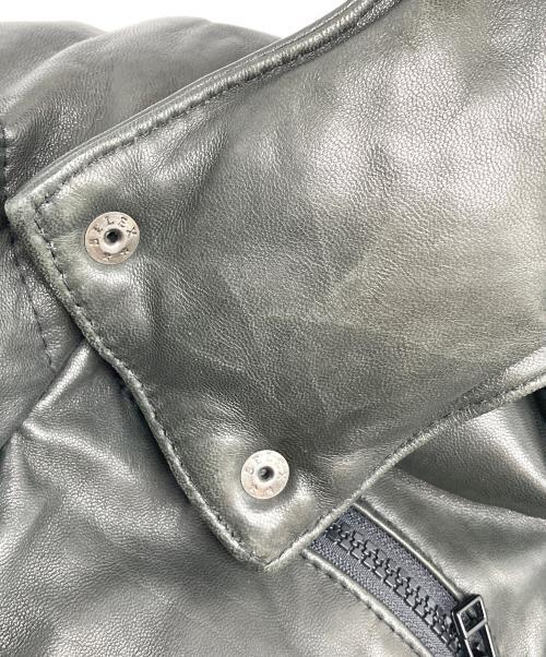 AZ by junhashimoto（エーゼイ バイ ジュンハシモト）AZ by junhashimoto (エーゼイ バイ ジュンハシモト) レザーダウンジャケット ブラック サイズ:Sの古着・服飾アイテム