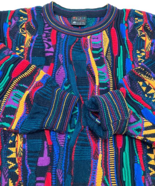 Emaroo（エマルー）Emaroo (エマルー) 90s 3Dニット　古着 マルチカラー サイズ:Ｍの古着・服飾アイテム