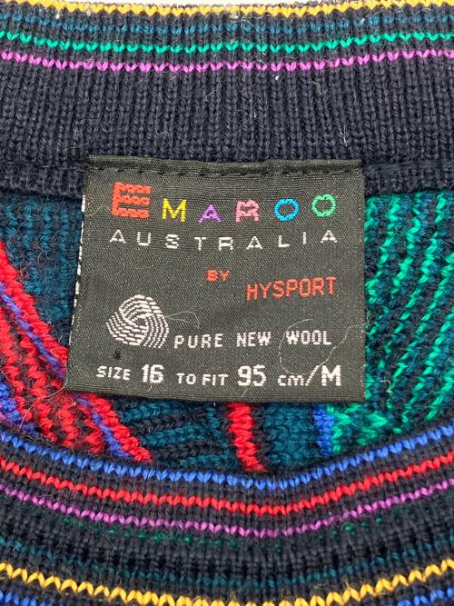 Emaroo（エマルー）Emaroo (エマルー) 90s 3Dニット　古着 マルチカラー サイズ:Ｍの古着・服飾アイテム