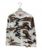 SUPREMEシュプリーム）の古着「長袖カットソー」｜ホワイト×ブラウン