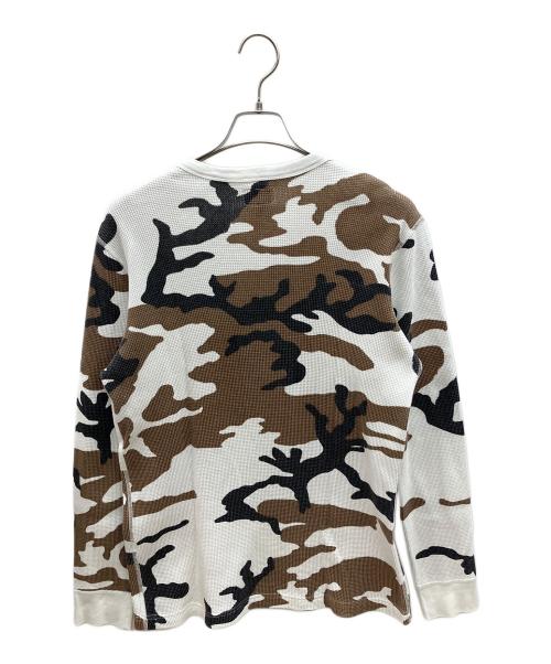 SUPREME（シュプリーム）SUPREME (シュプリーム) 長袖カットソー ホワイト×ブラウン サイズ:Ｍの古着・服飾アイテム