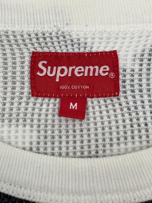 SUPREME（シュプリーム）SUPREME (シュプリーム) 長袖カットソー ホワイト×ブラウン サイズ:Ｍの古着・服飾アイテム