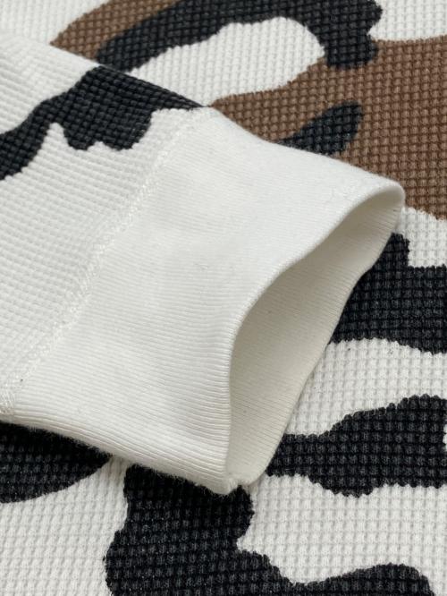 SUPREME（シュプリーム）SUPREME (シュプリーム) 長袖カットソー ホワイト×ブラウン サイズ:Ｍの古着・服飾アイテム