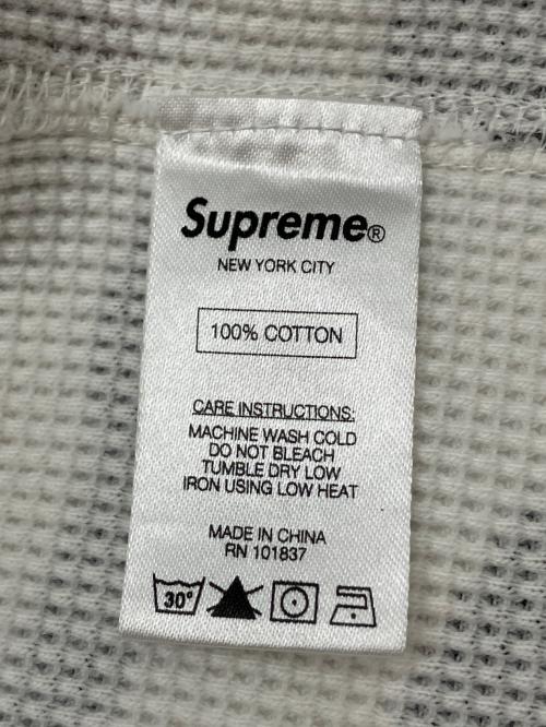 SUPREME（シュプリーム）SUPREME (シュプリーム) 長袖カットソー ホワイト×ブラウン サイズ:Ｍの古着・服飾アイテム