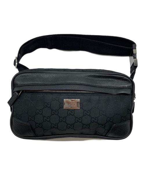 GUCCI（グッチ）GUCCI (グッチ) GG　ウエストバッグ ブラックの古着・服飾アイテム
