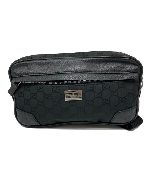 GUCCI（グッチ）GUCCI (グッチ) GG　ウエストバッグ ブラックの古着・服飾アイテム