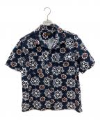 LEVI'Sリーバイス）の古着「半袖シャツ　花柄」｜ネイビー×ホワイト
