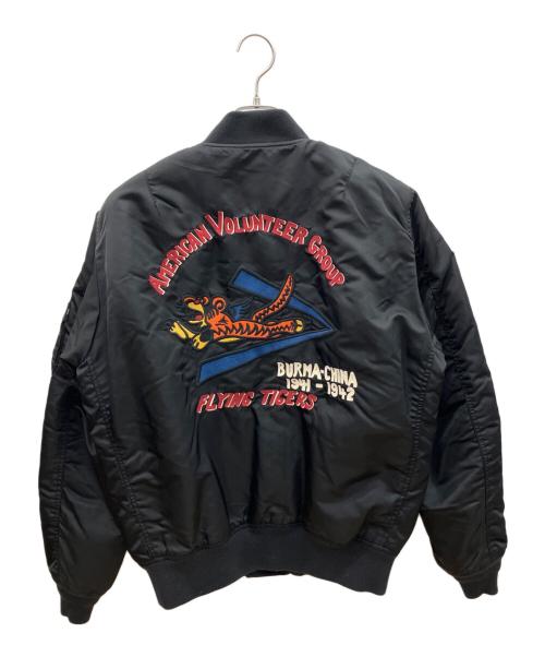 AVIREX（アヴィレックス）AVIREX (アヴィレックス) フライトジャケット　50th ANNIVERSARY ブラック サイズ:XLの古着・服飾アイテム