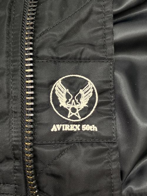 AVIREX（アヴィレックス）AVIREX (アヴィレックス) フライトジャケット　50th ANNIVERSARY ブラック サイズ:XLの古着・服飾アイテム