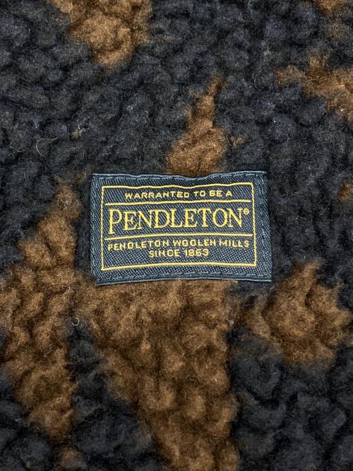 PENDLETON（ペンドルトン）PENDLETON (ペンドルトン) ボアジャケット ブラウン×ネイビー サイズ:Lの古着・服飾アイテム