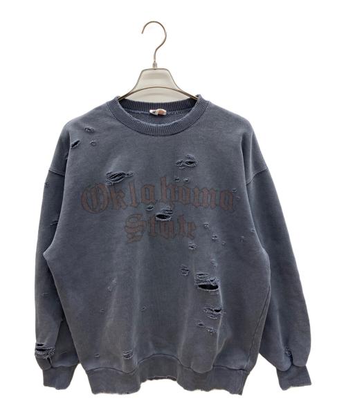 FREAK'S STORE（フリークスストア）FREAK'S STORE (フリークスストア) ダメージ加工スウェット ネイビー サイズ:Ｍの古着・服飾アイテム