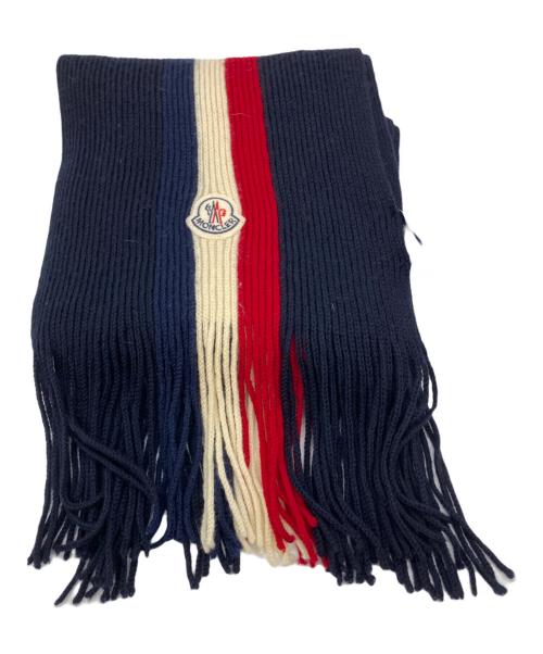 MONCLER（モンクレール）MONCLER (モンクレール) フリンジマフラー トリコロールカラーの古着・服飾アイテム