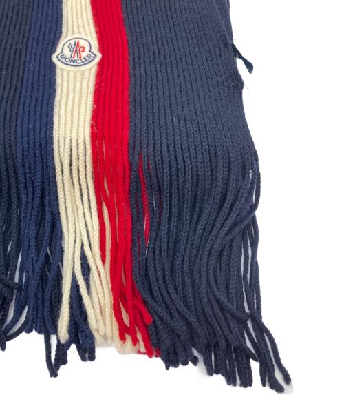 MONCLER（モンクレール）MONCLER (モンクレール) フリンジマフラー トリコロールカラーの古着・服飾アイテム