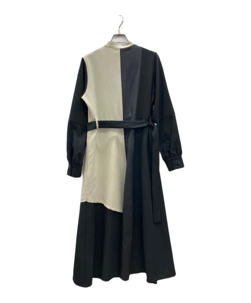 UNITED TOKYO（ユナイテッドトーキョー）UNITED TOKYO (ユナイテッドトーキョー) 長袖ワンピース ベージュ×ブラック サイズ:2の古着・服飾アイテム