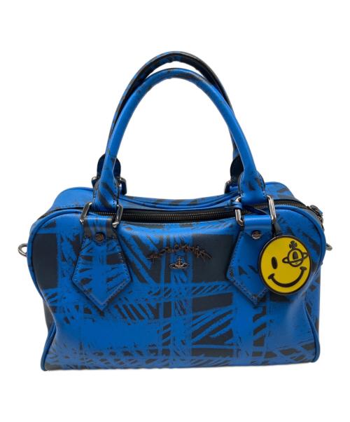 Vivienne Westwood ANGLOMANIA（ヴィヴィアンウエストウッドアングロマニア）Vivienne Westwood ANGLOMANIA (ヴィヴィアンウエストウッドアングロマニア) 2WAYバッグ ブルー×ブラックの古着・服飾アイテム