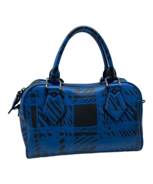 Vivienne Westwood ANGLOMANIA（ヴィヴィアンウエストウッドアングロマニア）Vivienne Westwood ANGLOMANIA (ヴィヴィアンウエストウッドアングロマニア) 2WAYバッグ ブルー×ブラックの古着・服飾アイテム