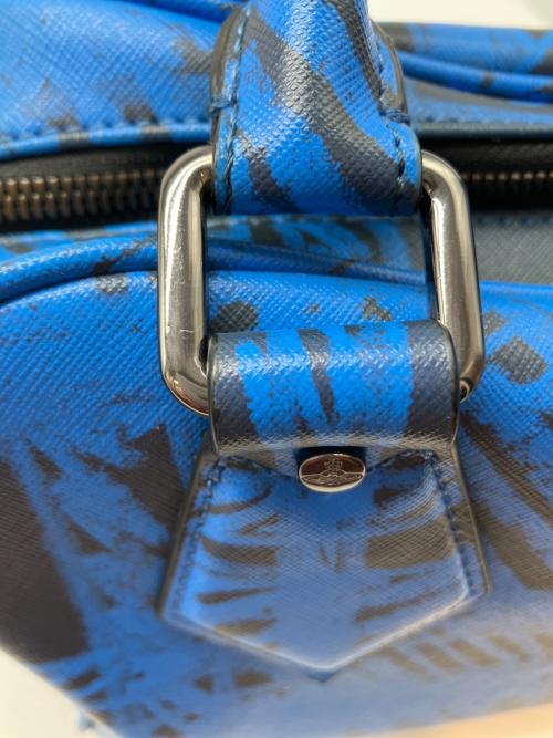 Vivienne Westwood ANGLOMANIA（ヴィヴィアンウエストウッドアングロマニア）Vivienne Westwood ANGLOMANIA (ヴィヴィアンウエストウッドアングロマニア) 2WAYバッグ ブルー×ブラックの古着・服飾アイテム