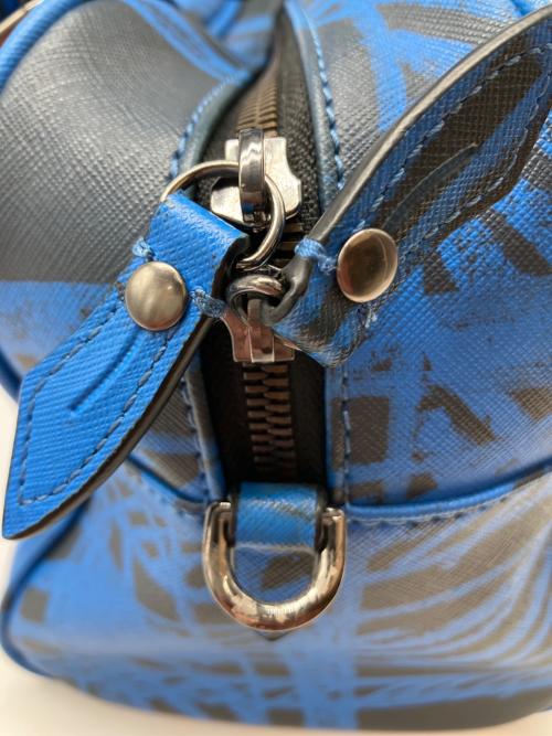 Vivienne Westwood ANGLOMANIA（ヴィヴィアンウエストウッドアングロマニア）Vivienne Westwood ANGLOMANIA (ヴィヴィアンウエストウッドアングロマニア) 2WAYバッグ ブルー×ブラックの古着・服飾アイテム