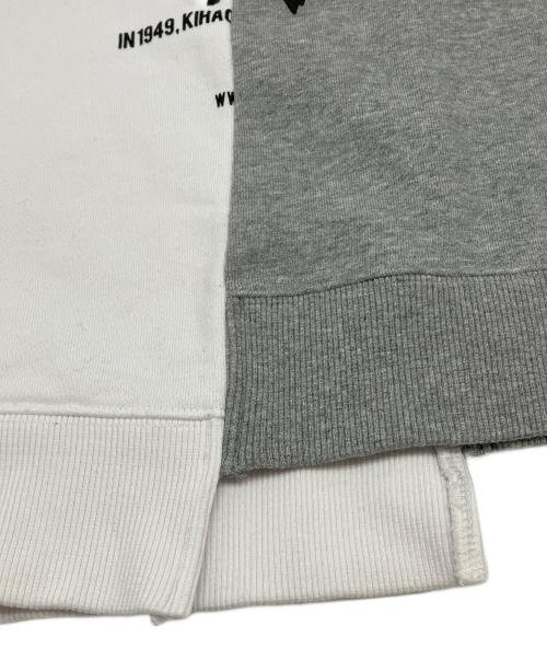 Onitsuka Tiger（オニツカタイガー）Onitsuka Tiger (オニツカタイガー) スウェット ホワイト×グレー サイズ:Sの古着・服飾アイテム