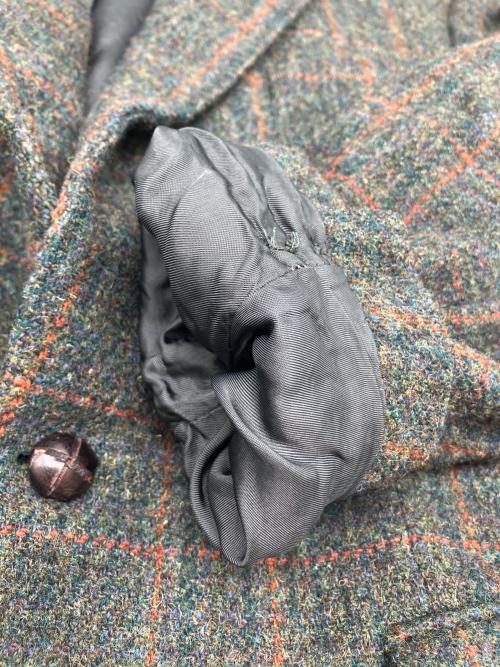 Harris Tweed（ハリスツイード）Harris Tweed (ハリスツイード) ウールテーラードジャケット グリーン サイズ:50の古着・服飾アイテム