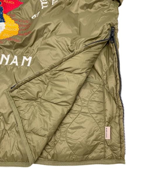 BEAMS Lights（ビームスライト）BEAMS Lights (ビームスライト) TAION (タイオン) ダウンジャケット ベトジャン リバーシブル インナーダウン 刺繍装飾 2023年モデル カーキ サイズ:Ｍの古着・服飾アイテム