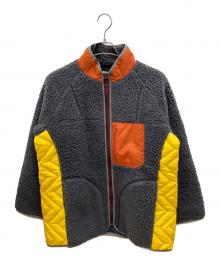 NON TOKYO（ノントーキョー）の古着「ボアジャケット」｜グレー×オレンジ×イエロー