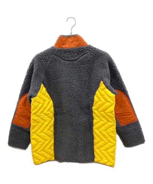 NON TOKYO（ノントーキョー）NON TOKYO (ノントーキョー) ボアジャケット グレー×オレンジ×イエロー サイズ:2 未使用品の古着・服飾アイテム