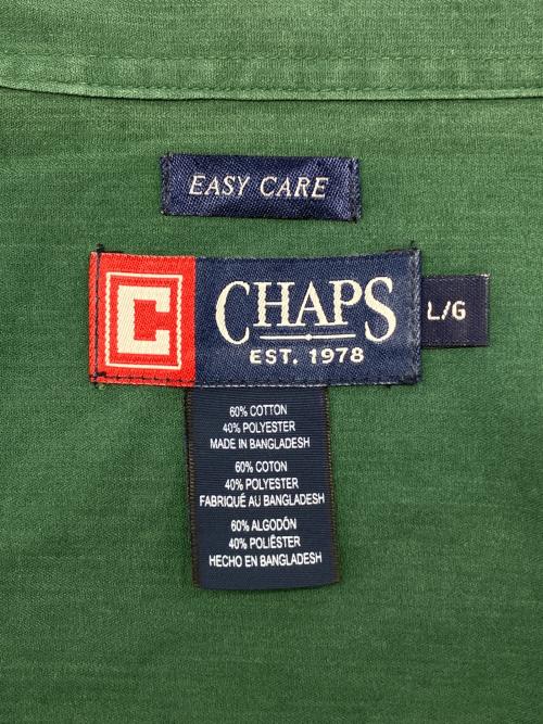 CHAPS（チャップス）CHAPS (チャップス) 90sボタンダウンシャツ　古着 グリーン サイズ:Lの古着・服飾アイテム