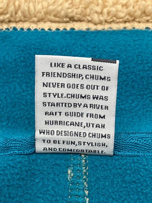 CHUMS（チャムス）CHUMS (チャムス) ボアジャケット ライトブルー×ベージュ サイズ:Ｍの古着・服飾アイテム