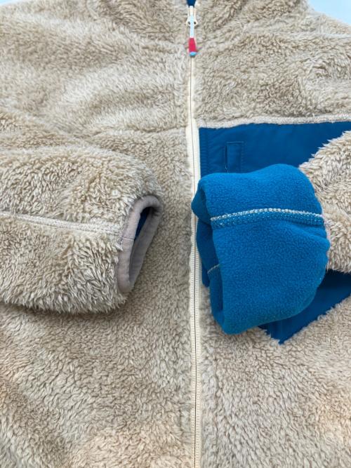 CHUMS（チャムス）CHUMS (チャムス) ボアジャケット ライトブルー×ベージュ サイズ:Ｍの古着・服飾アイテム