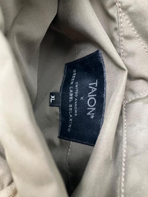 TAION（タイオン）TAION (タイオン) キルティングダウンジャケット カーキ サイズ:XLの古着・服飾アイテム