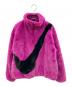 NIKE（ナイキ）の古着「フェイクファージャケット」｜ショッキングピンク