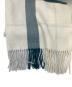 elegancese (エレガンセーゼ) カシミヤストール ホワイト×グリーン：10000円