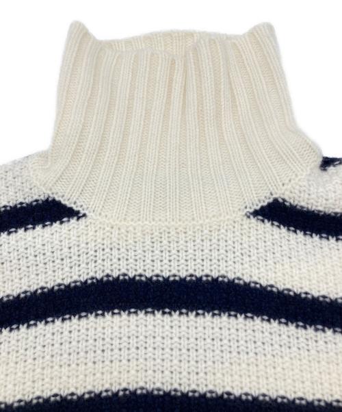 MACKINTOSH（マッキントッシュ）MACKINTOSH (マッキントッシュ) 厚手ニット ホワイト×ネイビー サイズ:L 未使用品の古着・服飾アイテム