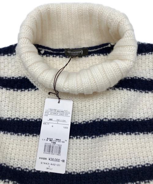 MACKINTOSH（マッキントッシュ）MACKINTOSH (マッキントッシュ) 厚手ニット ホワイト×ネイビー サイズ:L 未使用品の古着・服飾アイテム