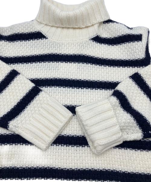 MACKINTOSH（マッキントッシュ）MACKINTOSH (マッキントッシュ) 厚手ニット ホワイト×ネイビー サイズ:L 未使用品の古着・服飾アイテム