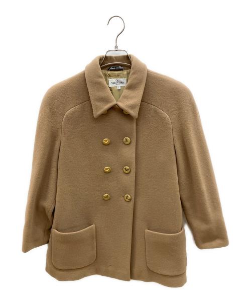 VALENTINO MISS V（ヴァレンティノ ミスV）VALENTINO MISS V (ヴァレンティノ ミスV) ウールダブルコート キャメル サイズ:46の古着・服飾アイテム