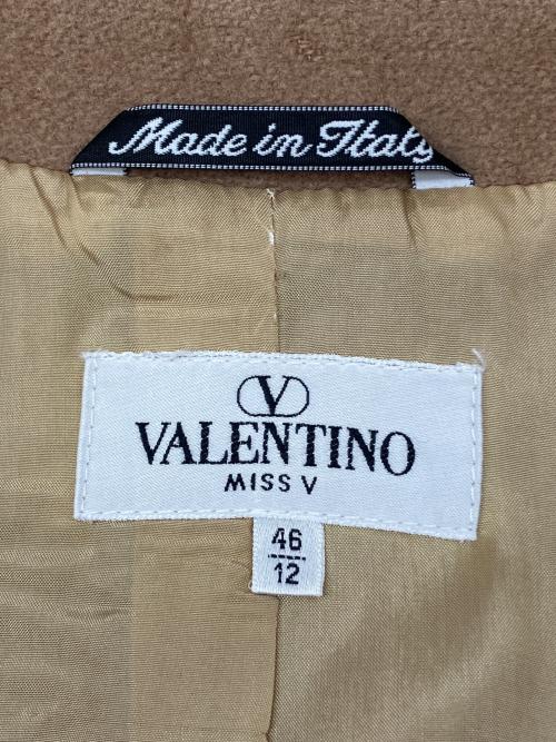 VALENTINO MISS V（ヴァレンティノ ミスV）VALENTINO MISS V (ヴァレンティノ ミスV) ウールダブルコート キャメル サイズ:46の古着・服飾アイテム