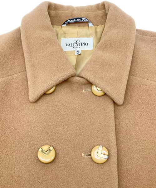 VALENTINO MISS V（ヴァレンティノ ミスV）VALENTINO MISS V (ヴァレンティノ ミスV) ウールダブルコート キャメル サイズ:46の古着・服飾アイテム