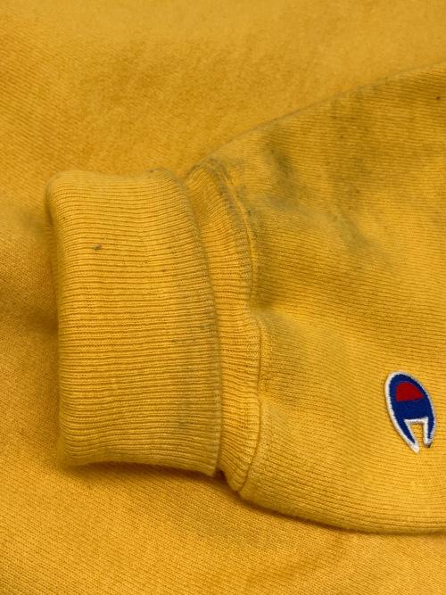 Champion REVERSE WEAVE（チャンピオン リバース ウィーブ）Champion REVERSE WEAVE (チャンピオン リバース ウィーブ) 90sクルーネックスウェット 刺繍タグ 古着 イエロー サイズ:Ｍの古着・服飾アイテム