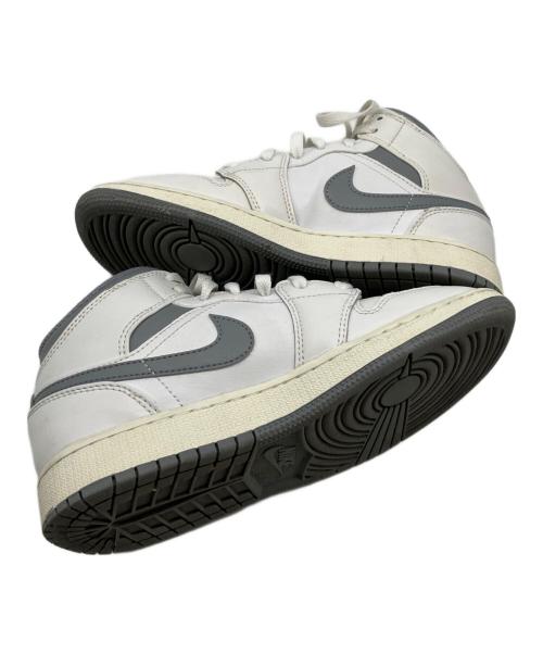 NIKE（ナイキ）NIKE (ナイキ) 	GS Air Jordan 1 Mid ホワイト×グレー サイズ:22.5の古着・服飾アイテム