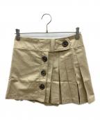 BURBERRY BLUE LABELバーバリーロンドンブルーレーベル）の古着「ミニスカート」｜カーキ