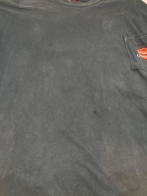 HARLEY-DAVIDSON（ハーレーダビッドソン）HARLEY-DAVIDSON (ハーレーダビッドソン) 半袖カットソー コピーライト 2005年製 刺繍ロゴタグ 古着 グレー サイズ:3XLの古着・服飾アイテム