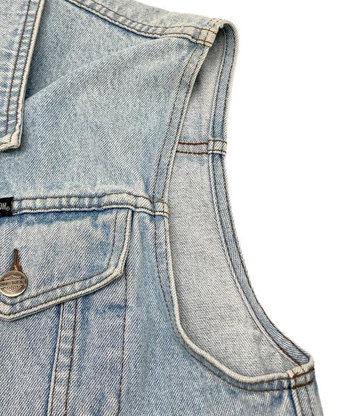 HARLEY-DAVIDSON（ハーレーダビッドソン）HARLEY-DAVIDSON (ハーレーダビッドソン) デニムベスト　	90's-00's スカイブルー サイズ:Ｍの古着・服飾アイテム