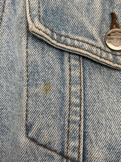 HARLEY-DAVIDSON（ハーレーダビッドソン）HARLEY-DAVIDSON (ハーレーダビッドソン) デニムベスト　	90's-00's スカイブルー サイズ:Ｍの古着・服飾アイテム