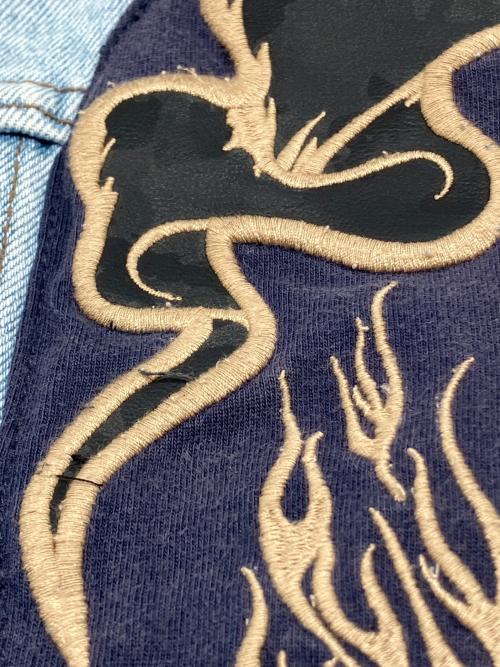 HARLEY-DAVIDSON（ハーレーダビッドソン）HARLEY-DAVIDSON (ハーレーダビッドソン) デニムベスト　	90's-00's スカイブルー サイズ:Ｍの古着・服飾アイテム