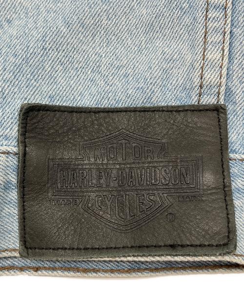 HARLEY-DAVIDSON（ハーレーダビッドソン）HARLEY-DAVIDSON (ハーレーダビッドソン) デニムベスト　	90's-00's スカイブルー サイズ:Ｍの古着・服飾アイテム